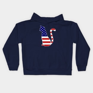 USA Flag CAT Kids Hoodie